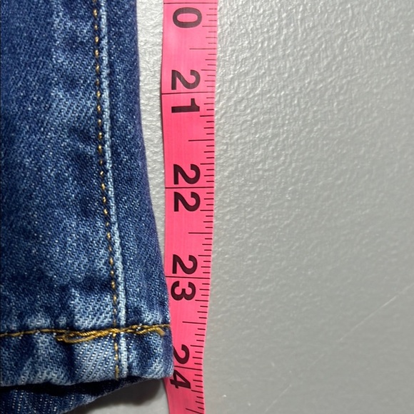 Zara Blue Paperbag Waist Cropped Baggy Leg Jeans Size 12 Casual Boho Denim Cute - Picture 12 of 13